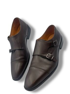 Carlos Santana Men's Passion Double Monk Strap Loafers Size 11.5 Brown